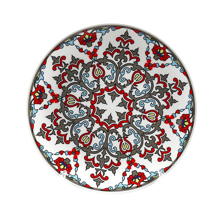 Two Colors Pad Printing Soup Plate