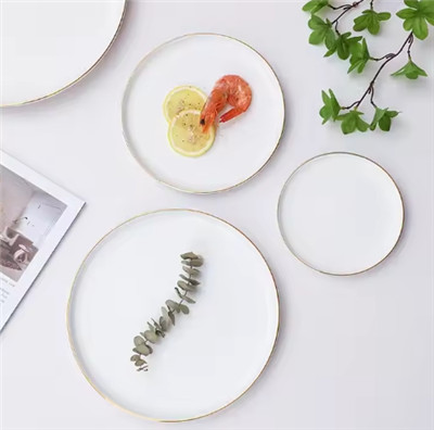 All Sizes Of Flat Plate With Gold Edge