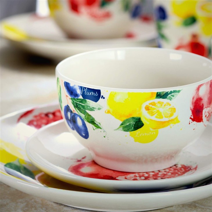 Applique Fruit Pattern Tableware Set
