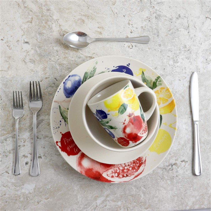 Applique Fruit Pattern Tableware Set