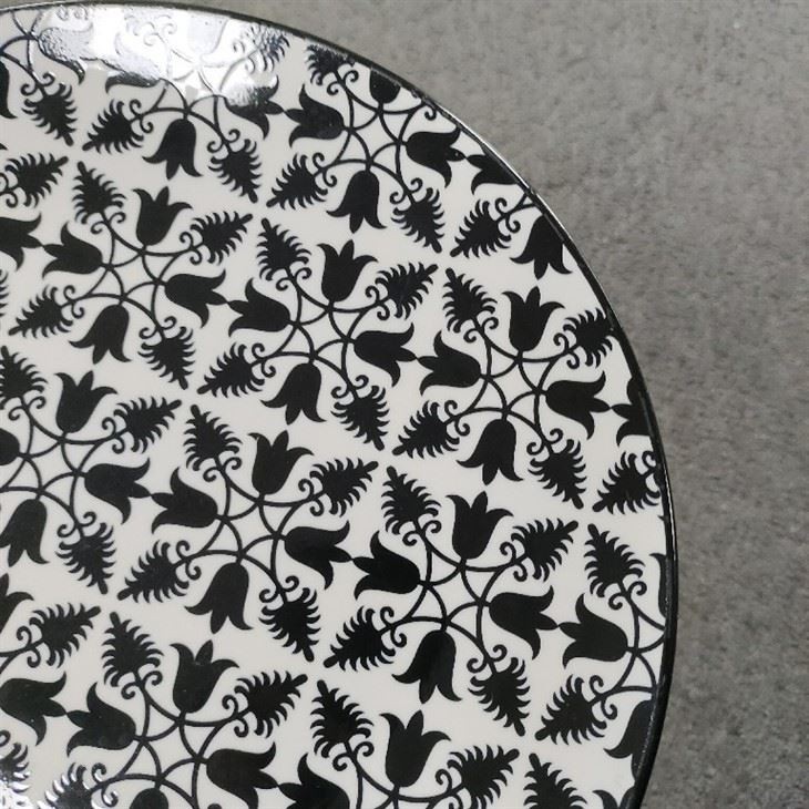 Black Printed Tableware Set