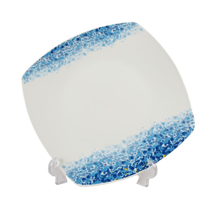 Disc pătrat albastru cu buline