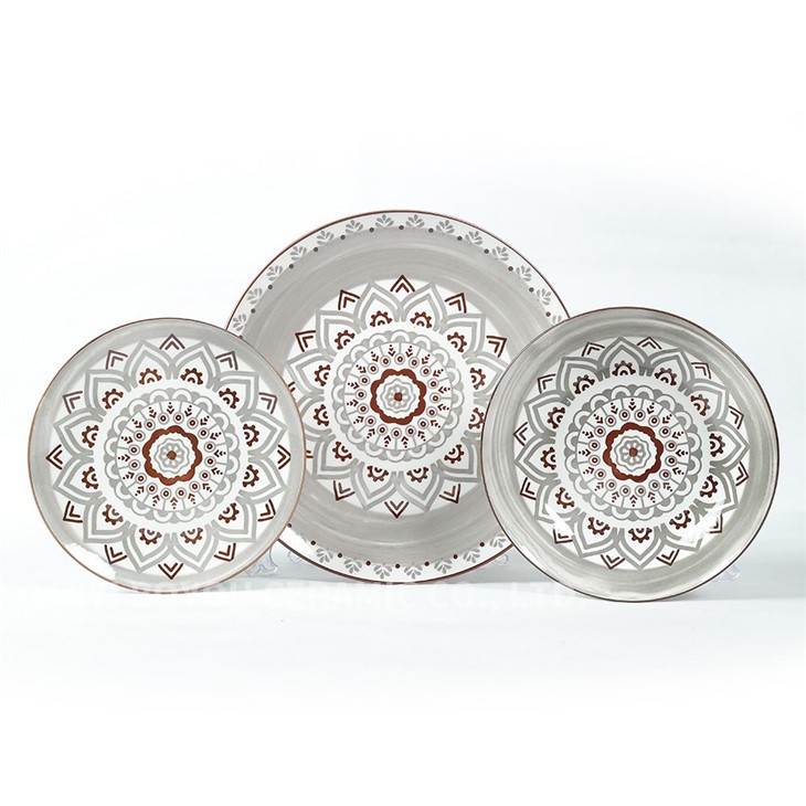 Bohemian Pad Print Dinnerware 24 Set