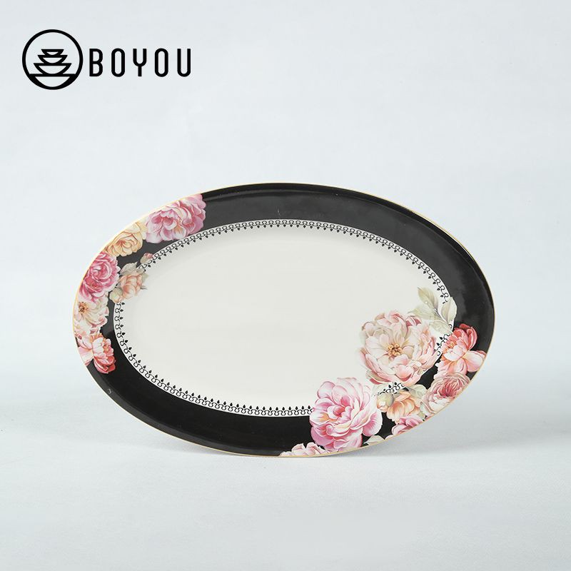 Placă ovală din ceramică