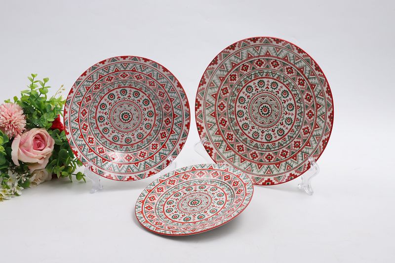 Set de veselă cu tampografie din ceramică