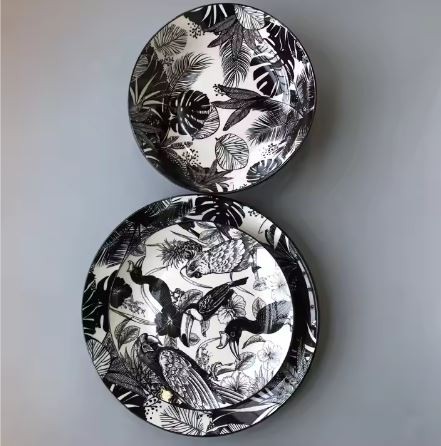 Ceramic Pad Printing Dishes Set