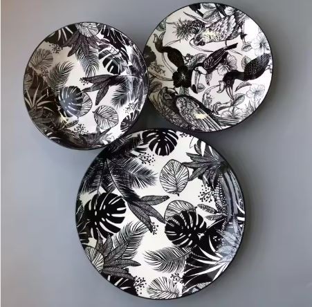 Ceramic Pad Printing Dishes Set