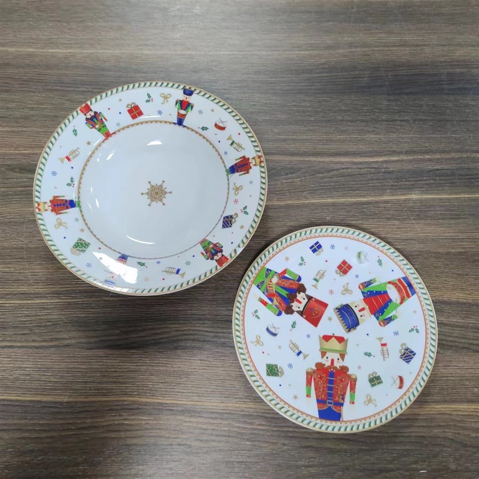 Christmas Applique Ceramic Set