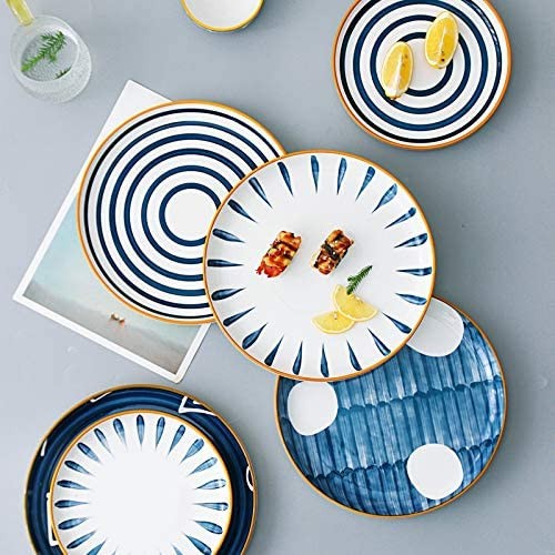 Color Ceramic Tableware Household Plate