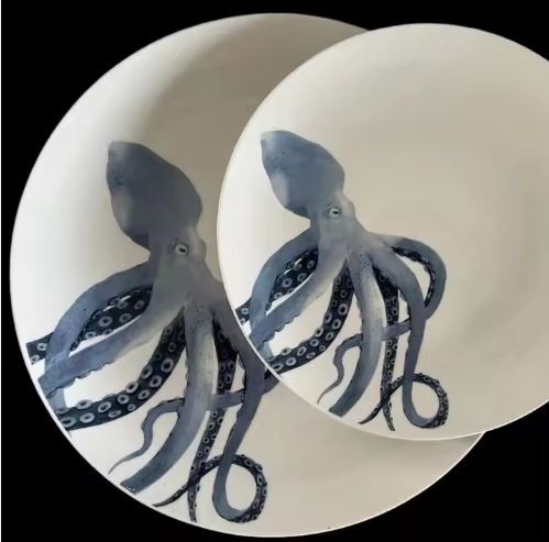 Decal Ceramic Dinner For Kitchen Home Use