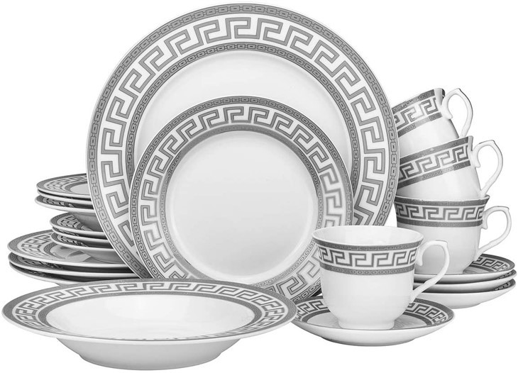 Dinnerware Set Luxury Gold Rim Hotel Plates