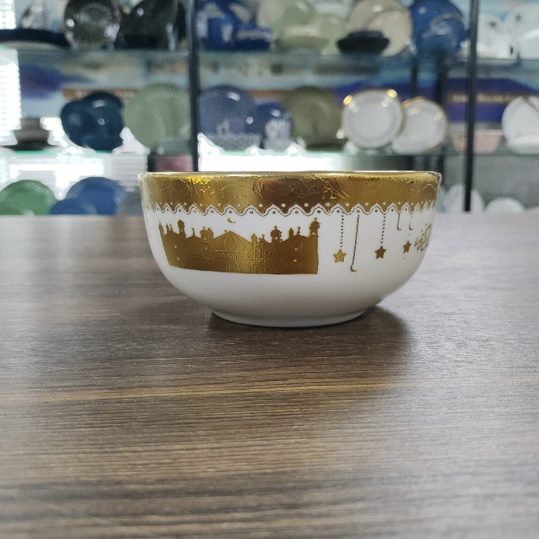 Embossed Sticker Gold Tableware Set