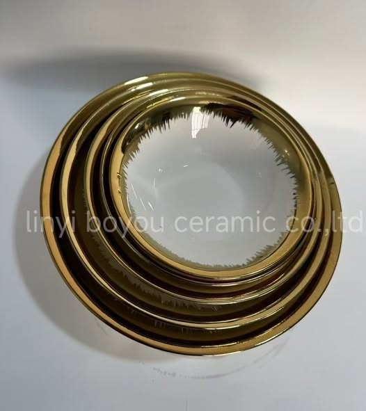 Golden Flower Desugn Plate