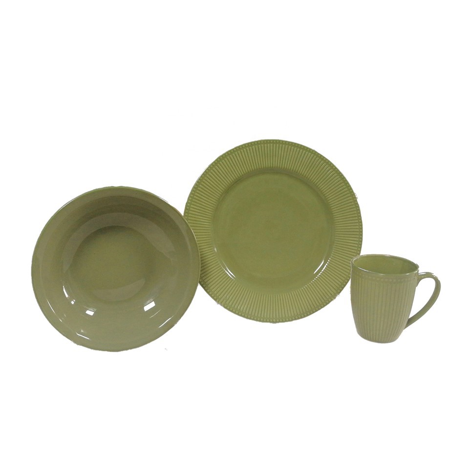 Set ceramică în relief verde