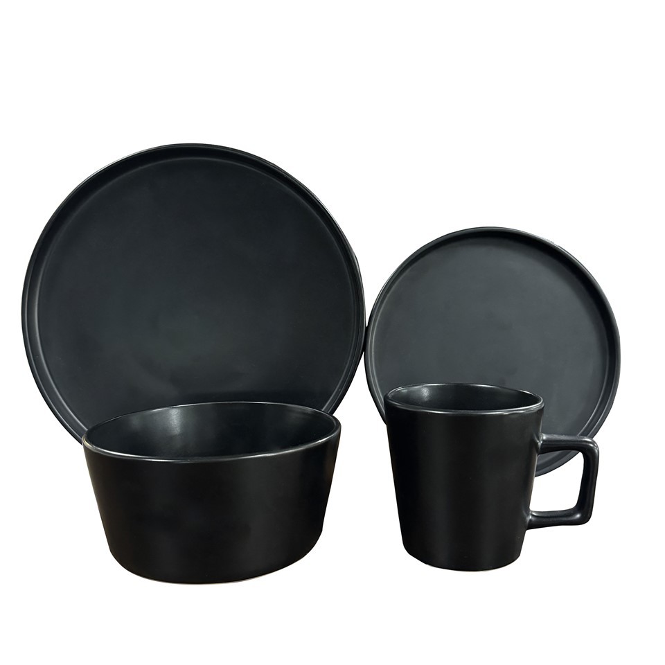 Vesela din ceramica glazurata multicolor