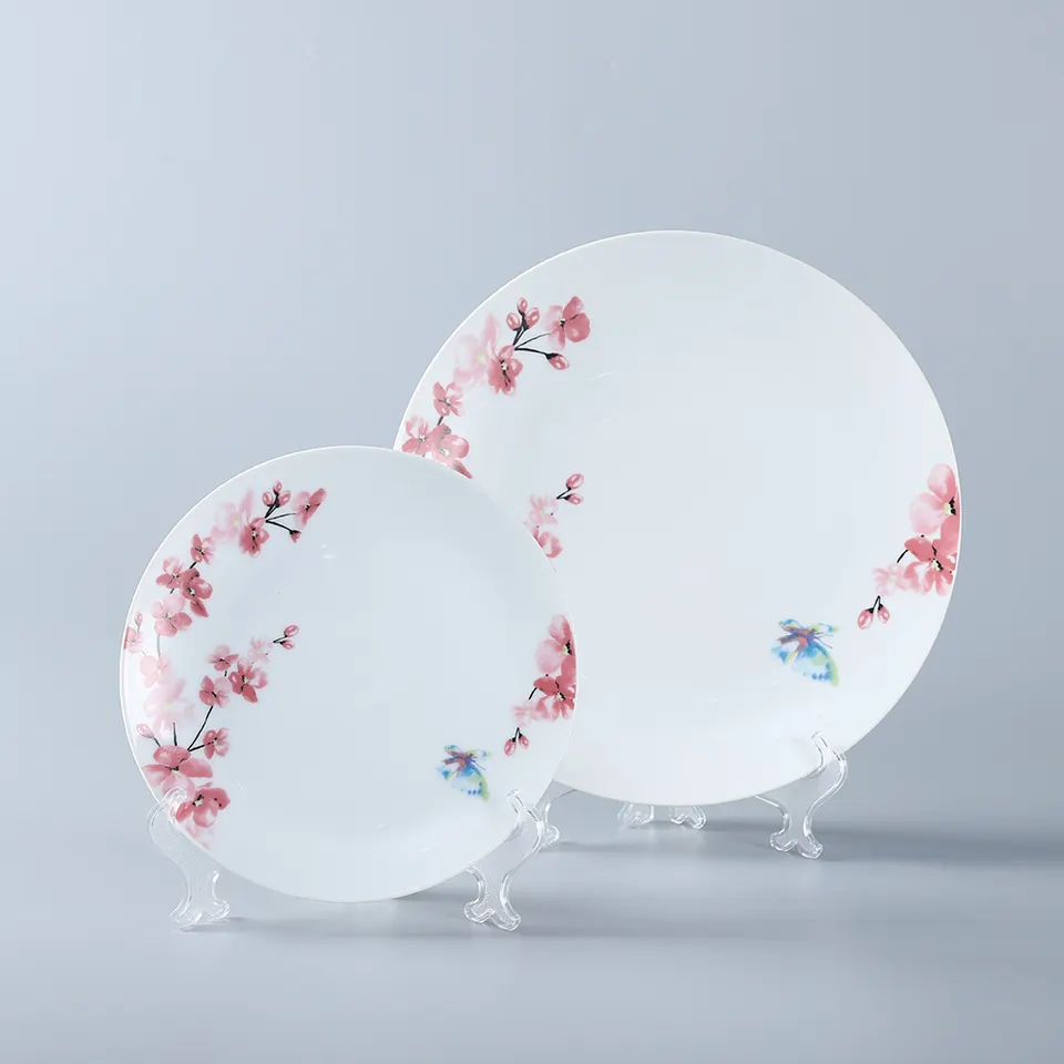 Decal Flower Cramic Porcelain Dinnerware Set