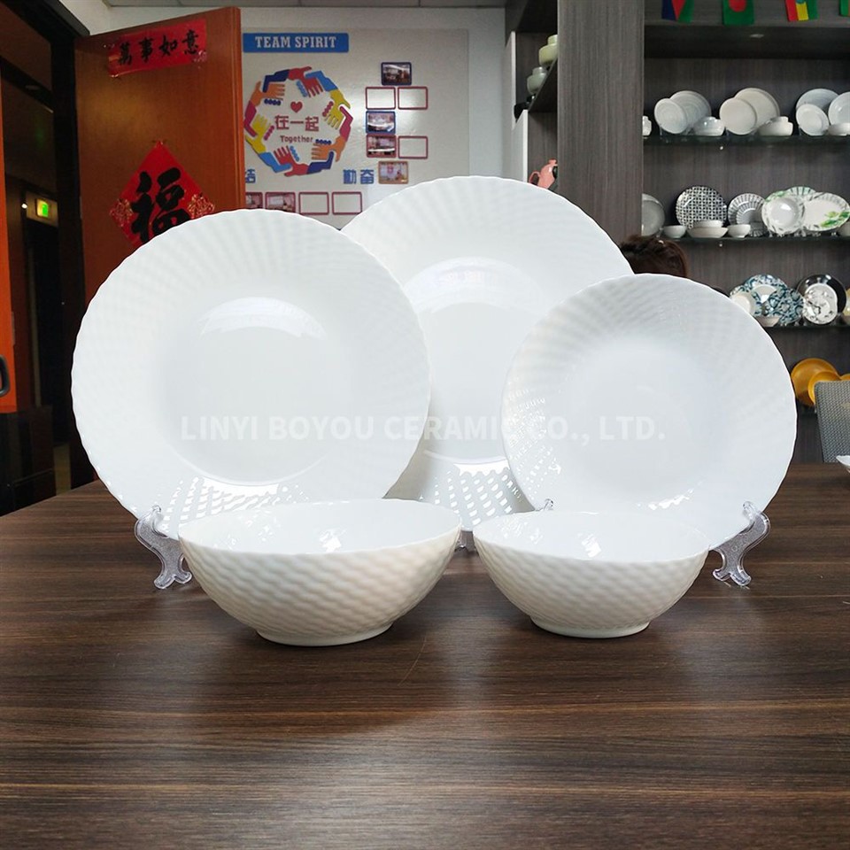 Pure White Opal Glassware Set