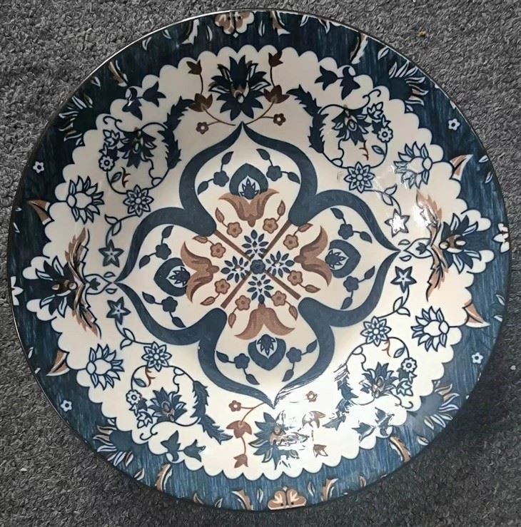 Farfurie de supă cu tampografie în două culori